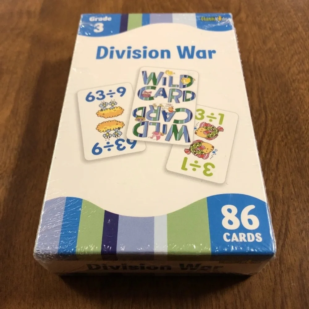 NEW 2005 Flash Kids DIVISION WAR Flashcards